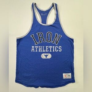 UNDER ARMOUR Project Rock Iron Athletics Tank Top Men Size Medium Muscle Top